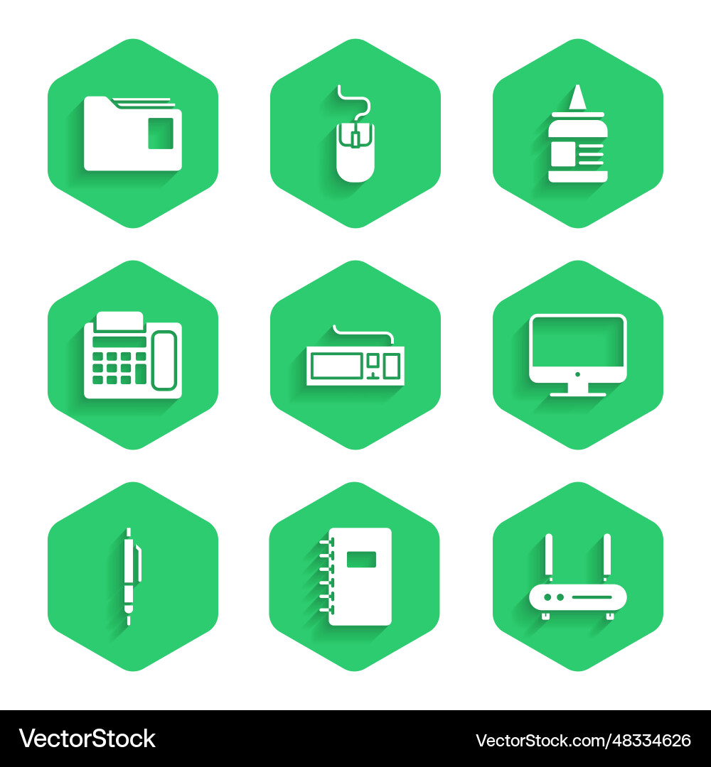 Set keyboard spiral notebook router and wi-fi Set keyboard spiral notebook router and wi-fi vector image
