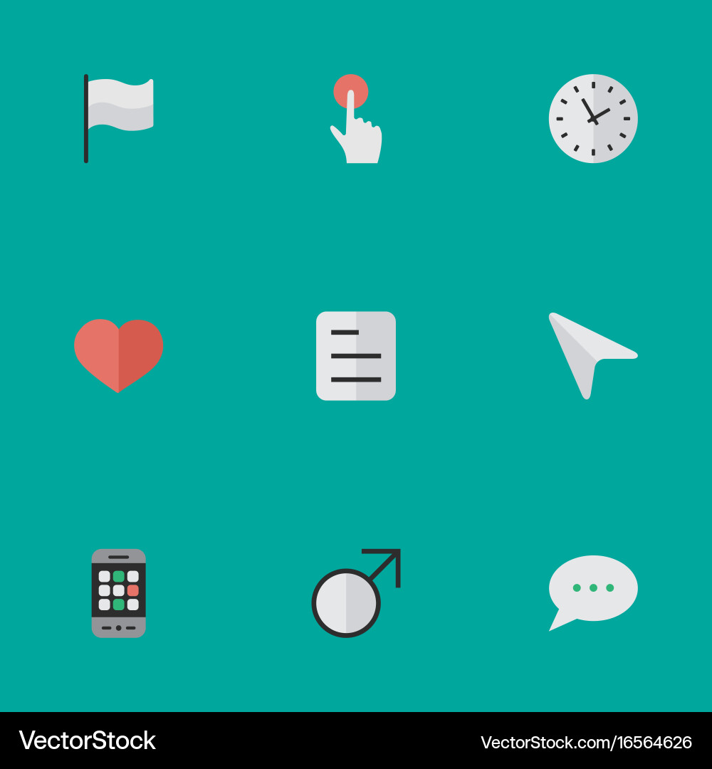 Set of simple menu icons vector image