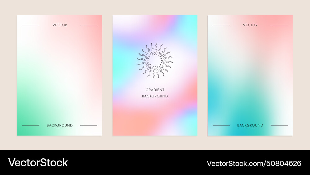 Set of soft gradient backgrounds background vector image