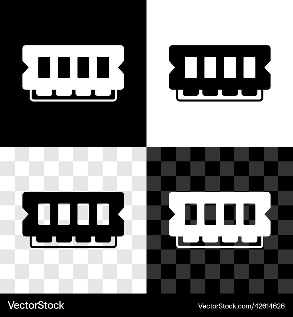Setzen Sie zufälligen Zugriff Speicher Icon isoliert Setzen Sie zufälligen Zugriff Speicher Icon isoliert vektorbild
