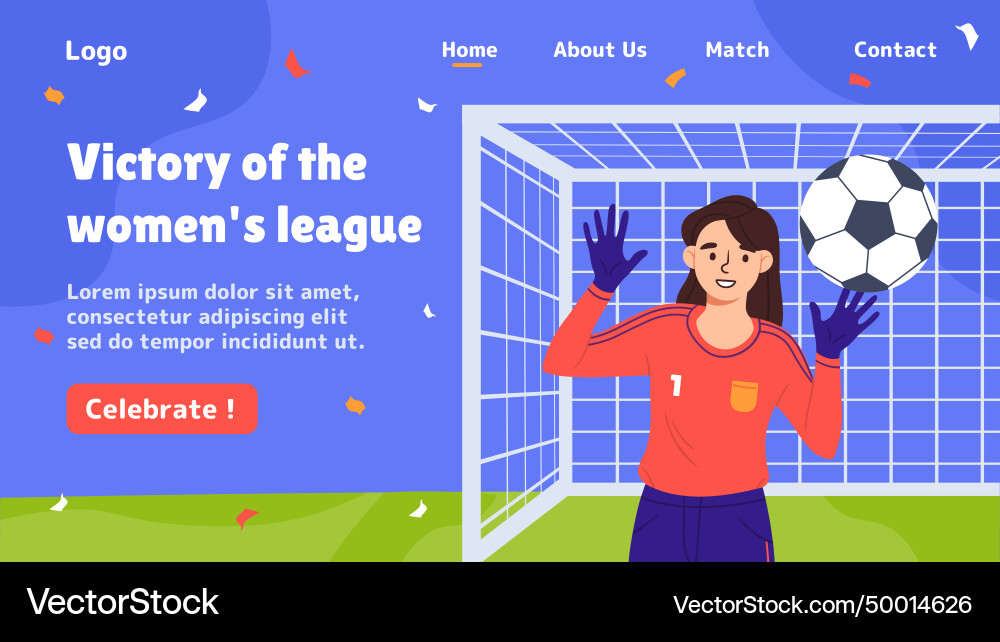 Sieg der Frauen Fußball Liga Plakat Sieg der Frauen Fußball Liga Plakat vektorbild