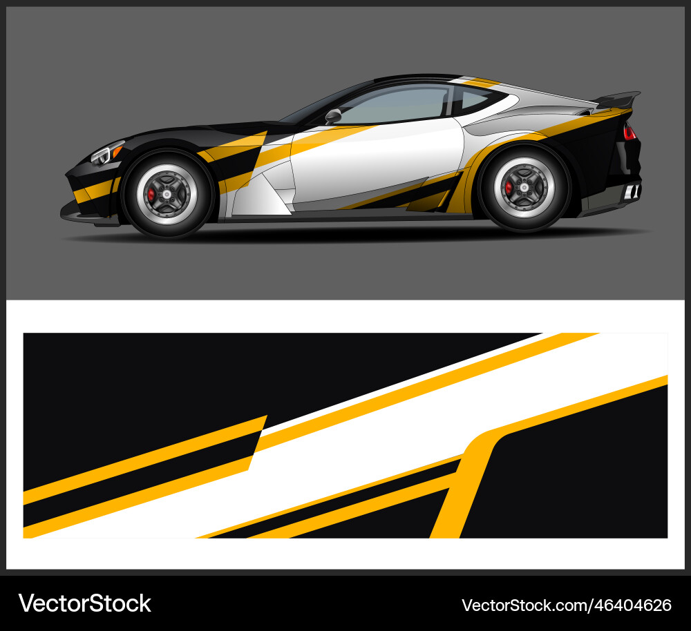 Sleek Car Wrap Stripes Vector Image