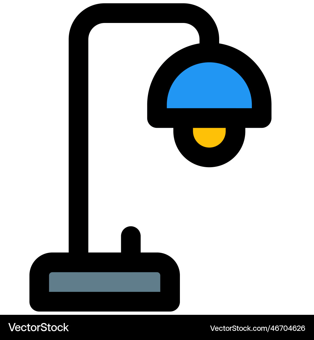 Table lamp with foldable stand feature Vector Image
