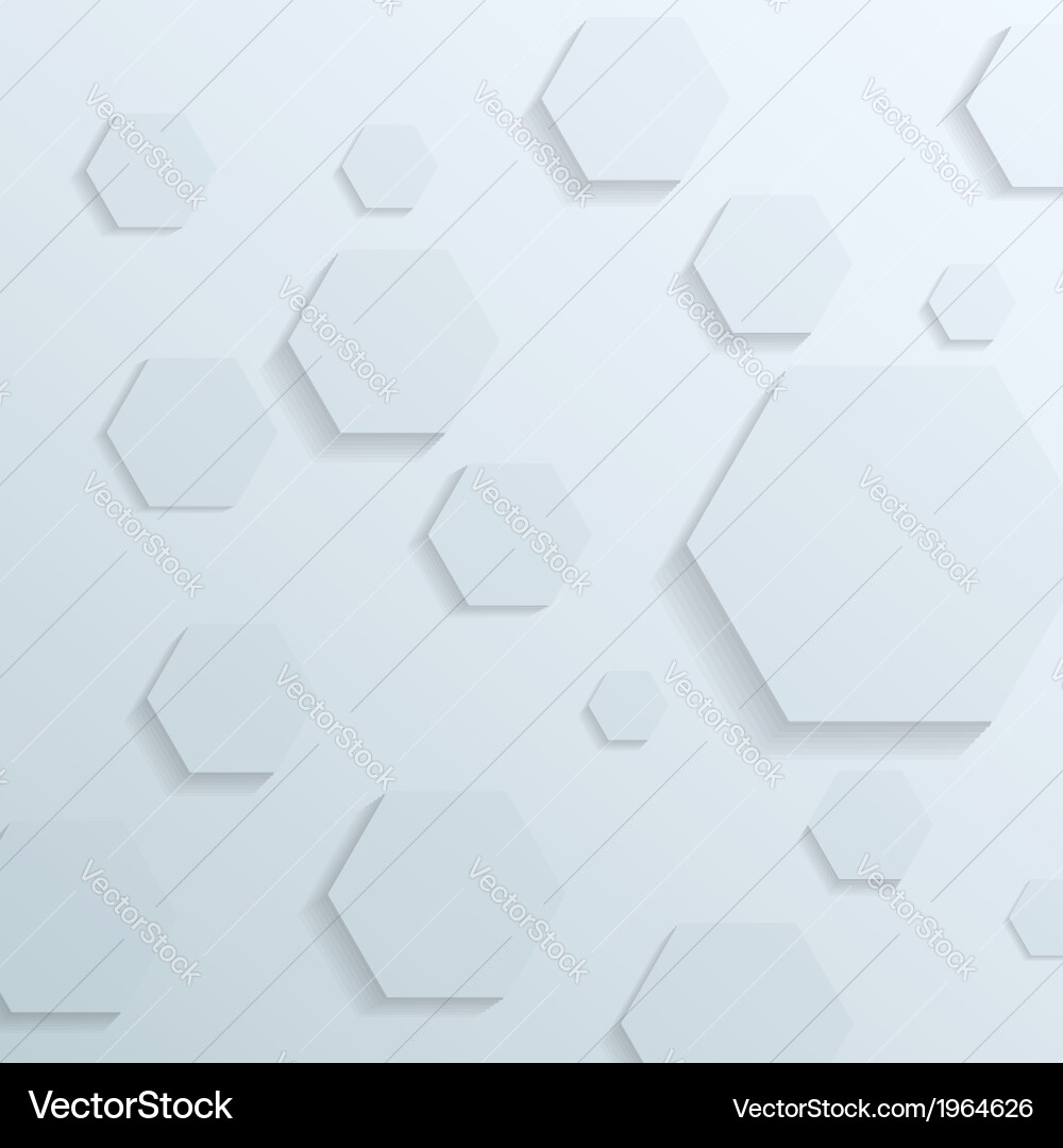 Transparent background with hexagon elements vector image