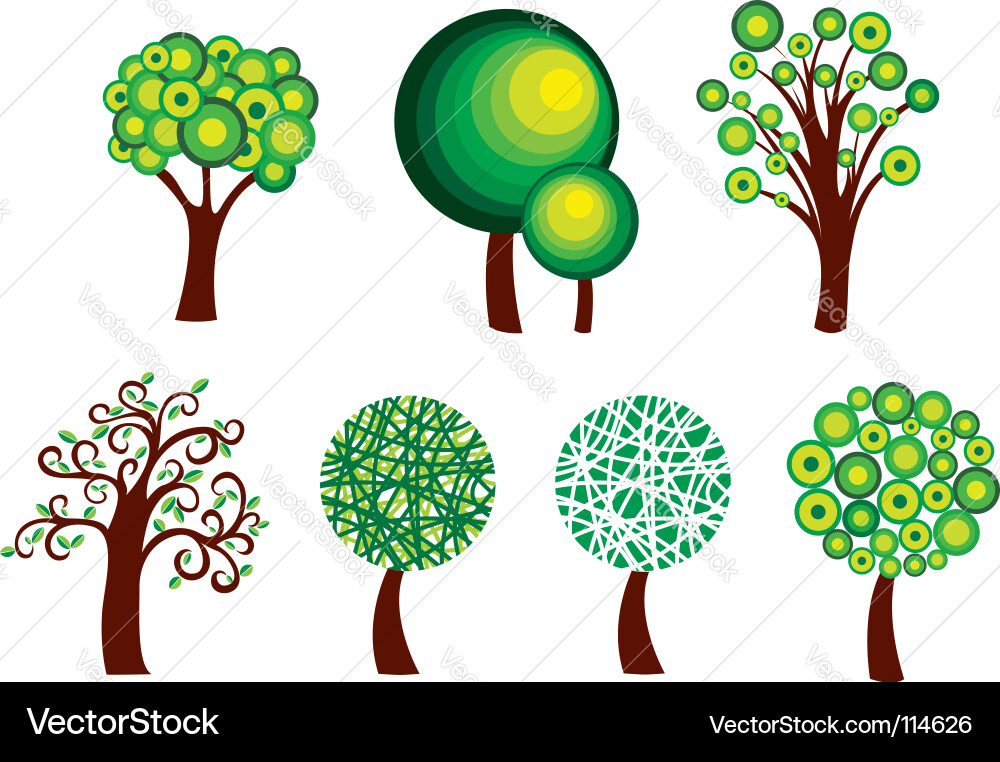 Tree Symbol Collection vector image