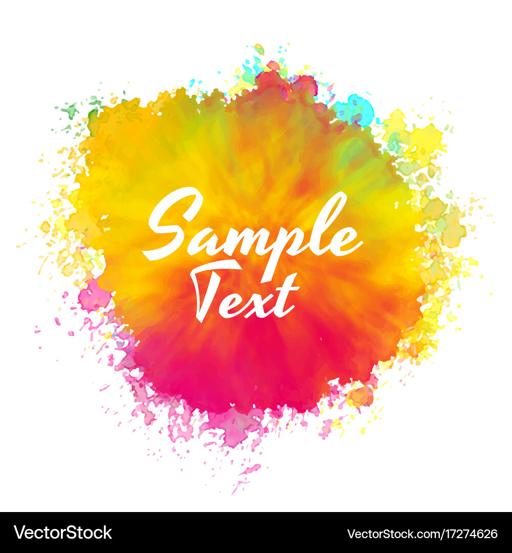 Vibrant Watercolor Splash vector image