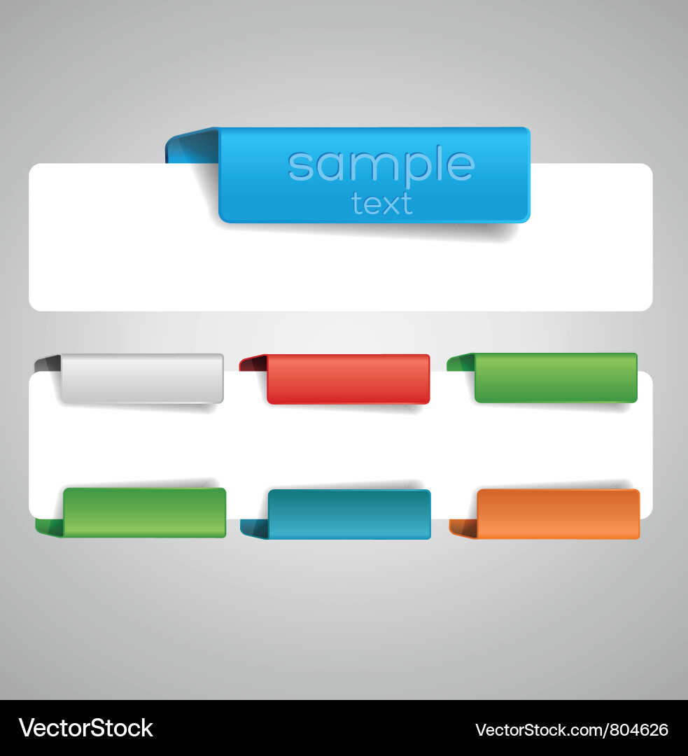 Web Tab Button vector image