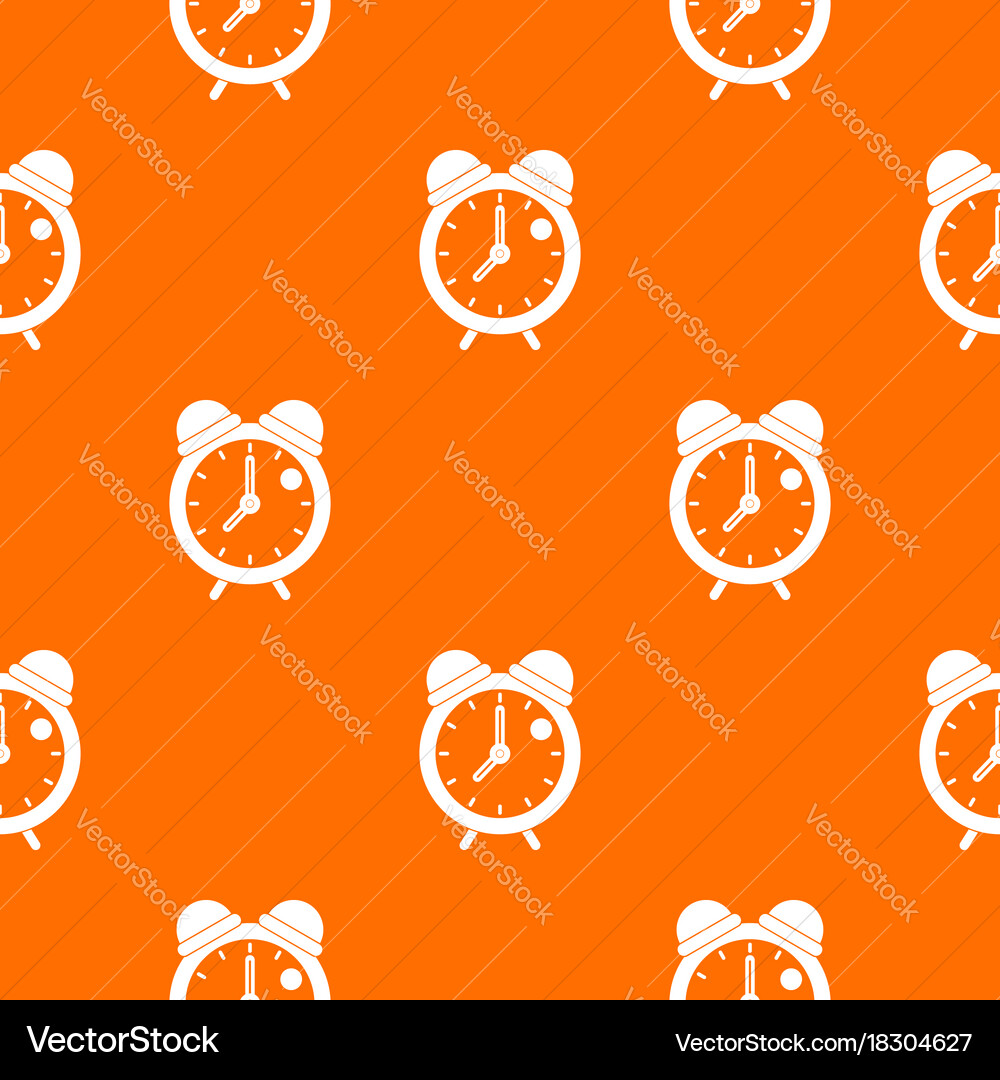 Alarm clock retro classic design pattern seamless vector image