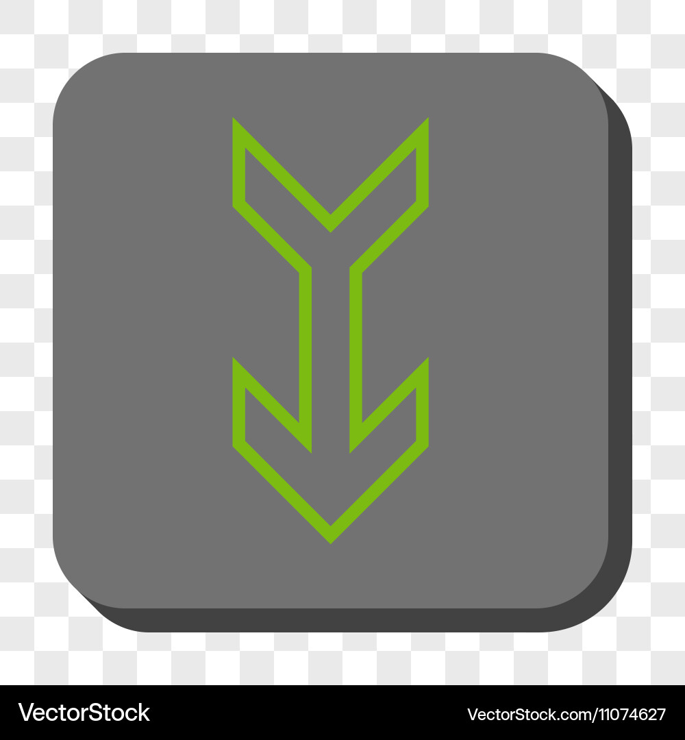 Arrow down rounded square button Vector Image
