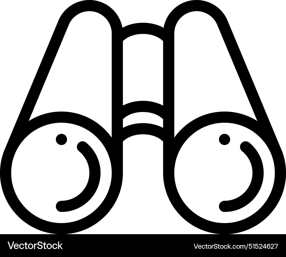 Binoculars icon thin linear style design isolated Vector Image