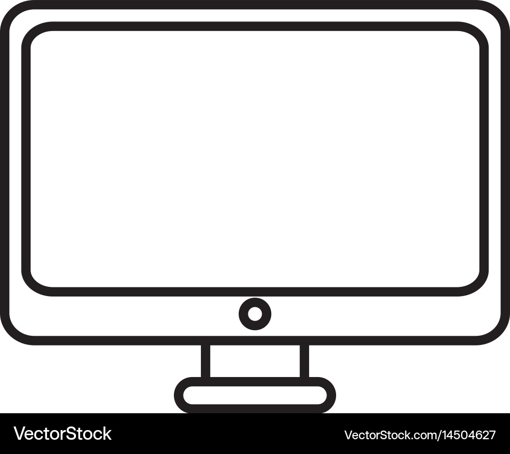 Computer desktop with template icon vector image