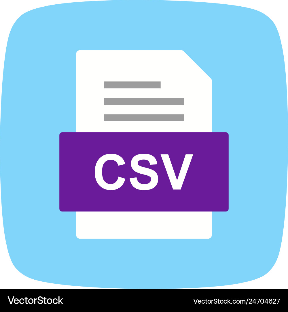Csv file document icon vector image