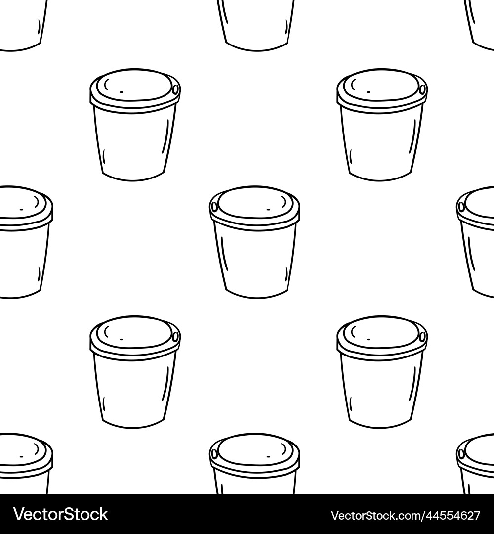 Cup with lid pattern Cup with lid pattern vector image