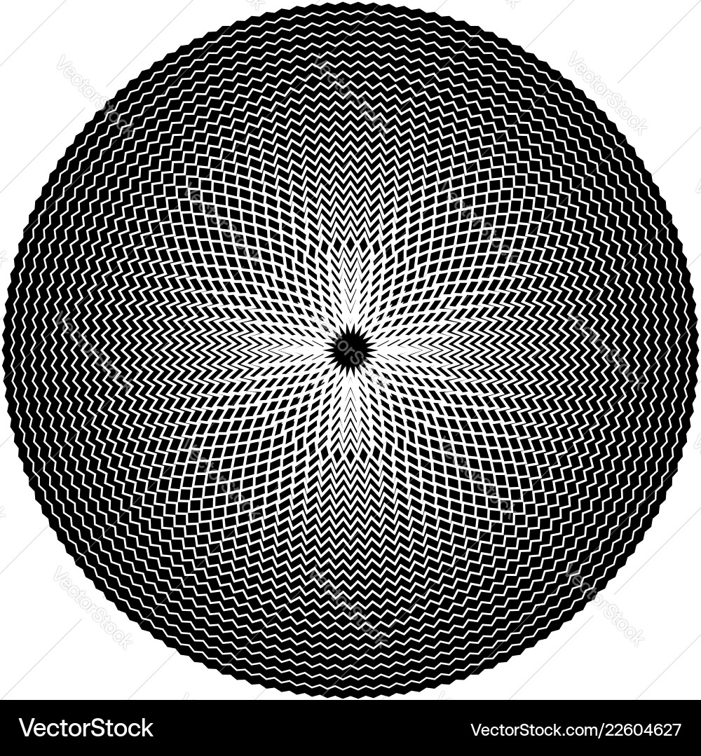 Edgy jagged circular circle element concentric Edgy jagged circular circle element concentric Vector Image