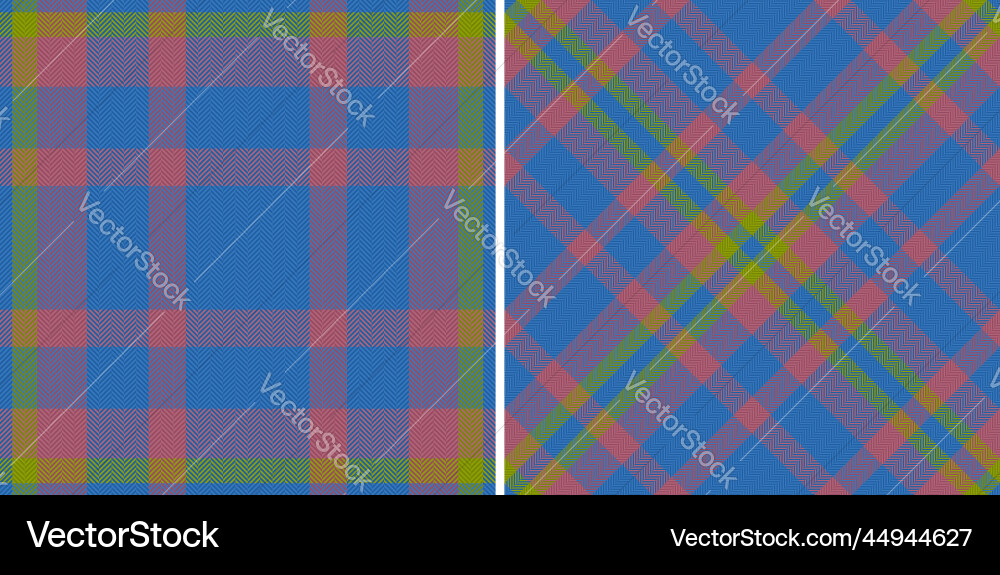 Fabric background tartan pattern check texture Vector Image