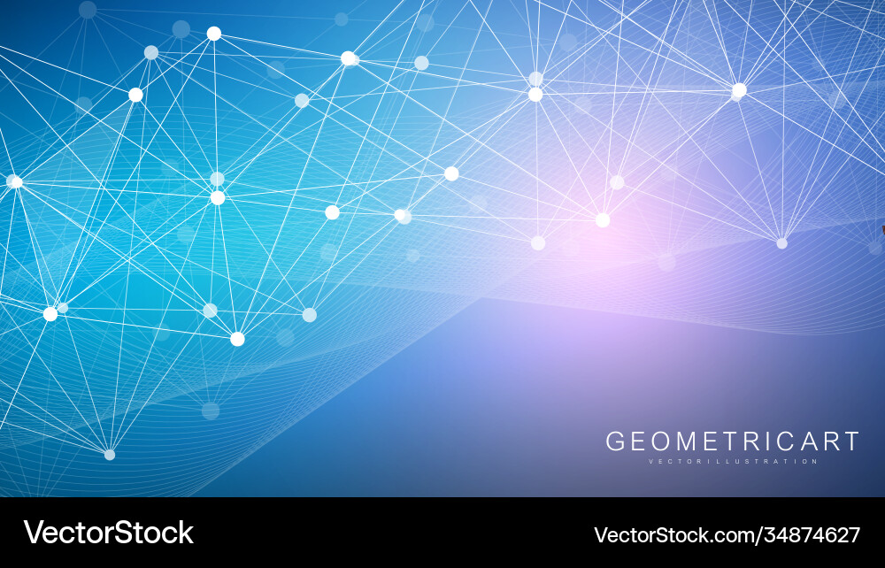Geometric abstract background with connected line Geometric abstract background with connected line vector image