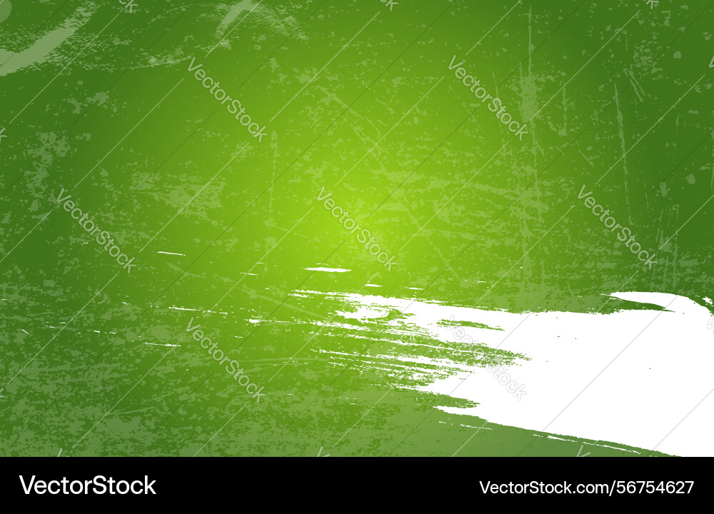 Green abstract background with scratch and copy vector image