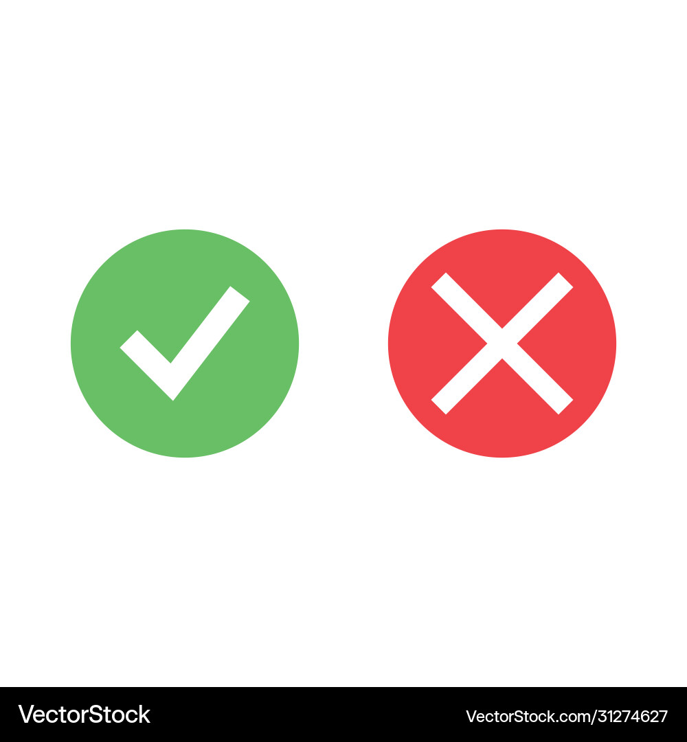 Green check box on circle and whit Green check box on circle and whit vector image