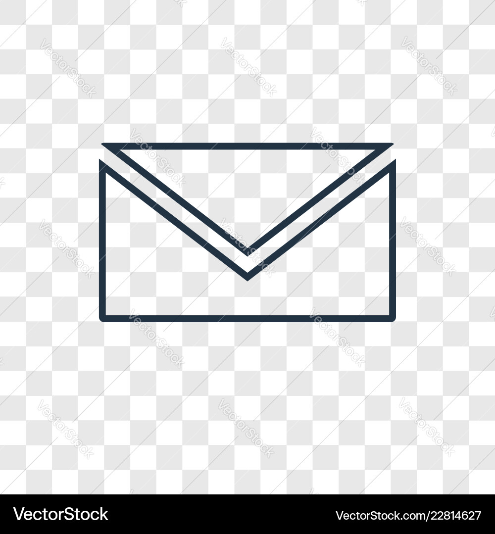 Mail concept linear icon isolated on transparent Mail concept linear icon isolated on transparent vector image