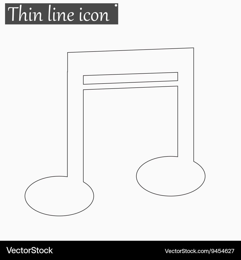 Note icon style thin line vector image