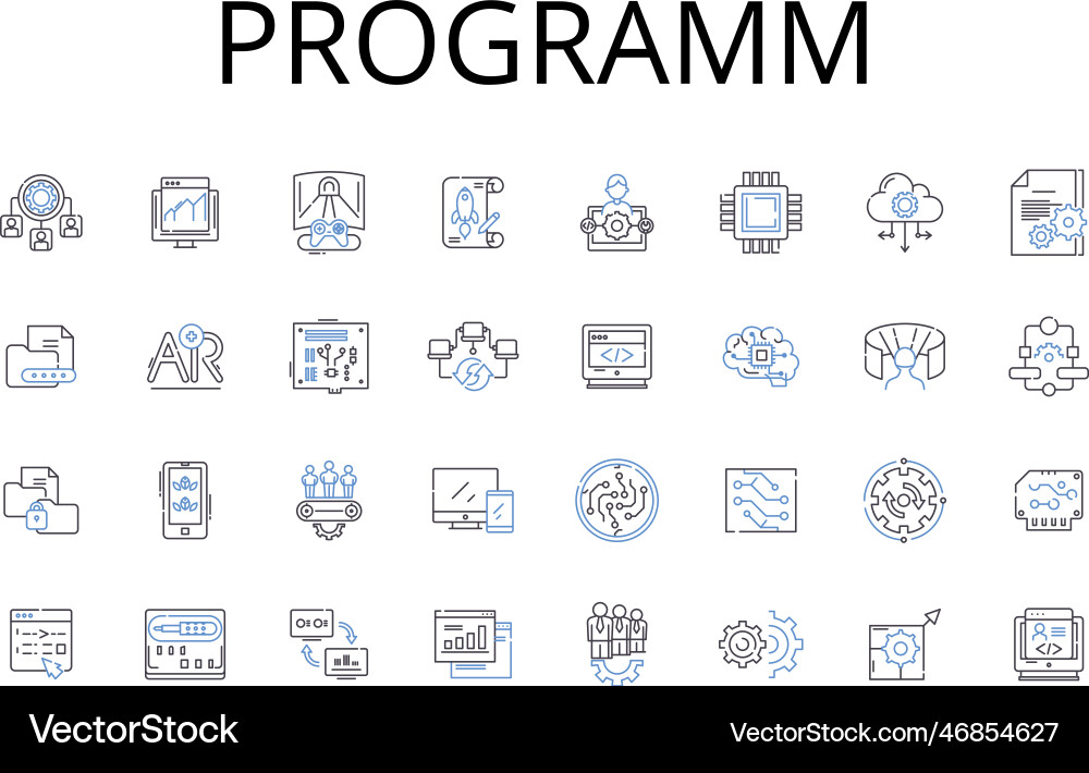 Programmzeile Icons Sammlung Projektsystem Programmzeile Icons Sammlung Projektsystem vektorbild