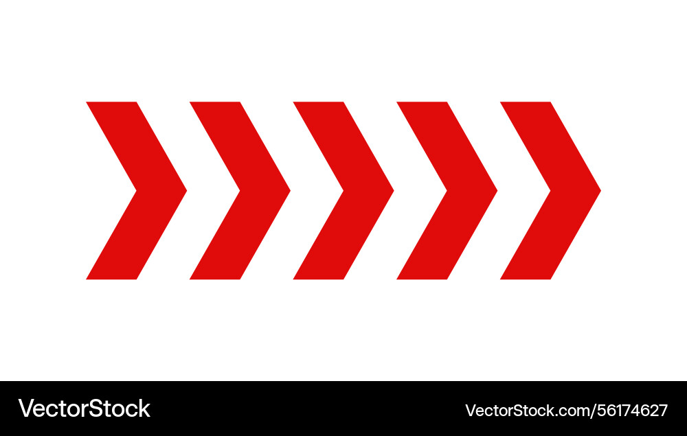 Red chevron arrow pattern shape line Red chevron arrow pattern shape line vector image