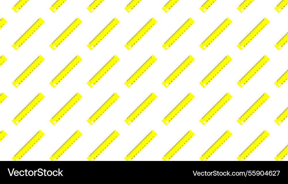 Seamless ruler pattern yellow measuring tool Vector Image