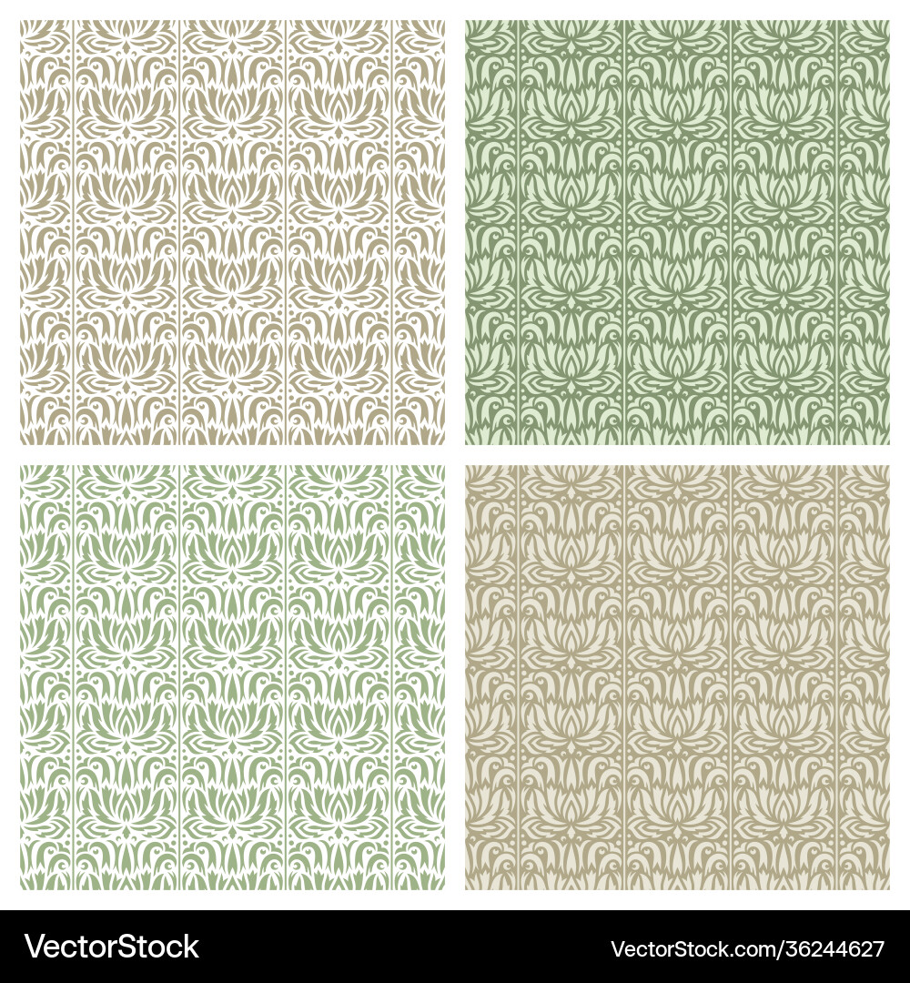 Set square seamless patterns Set square seamless patterns vector image