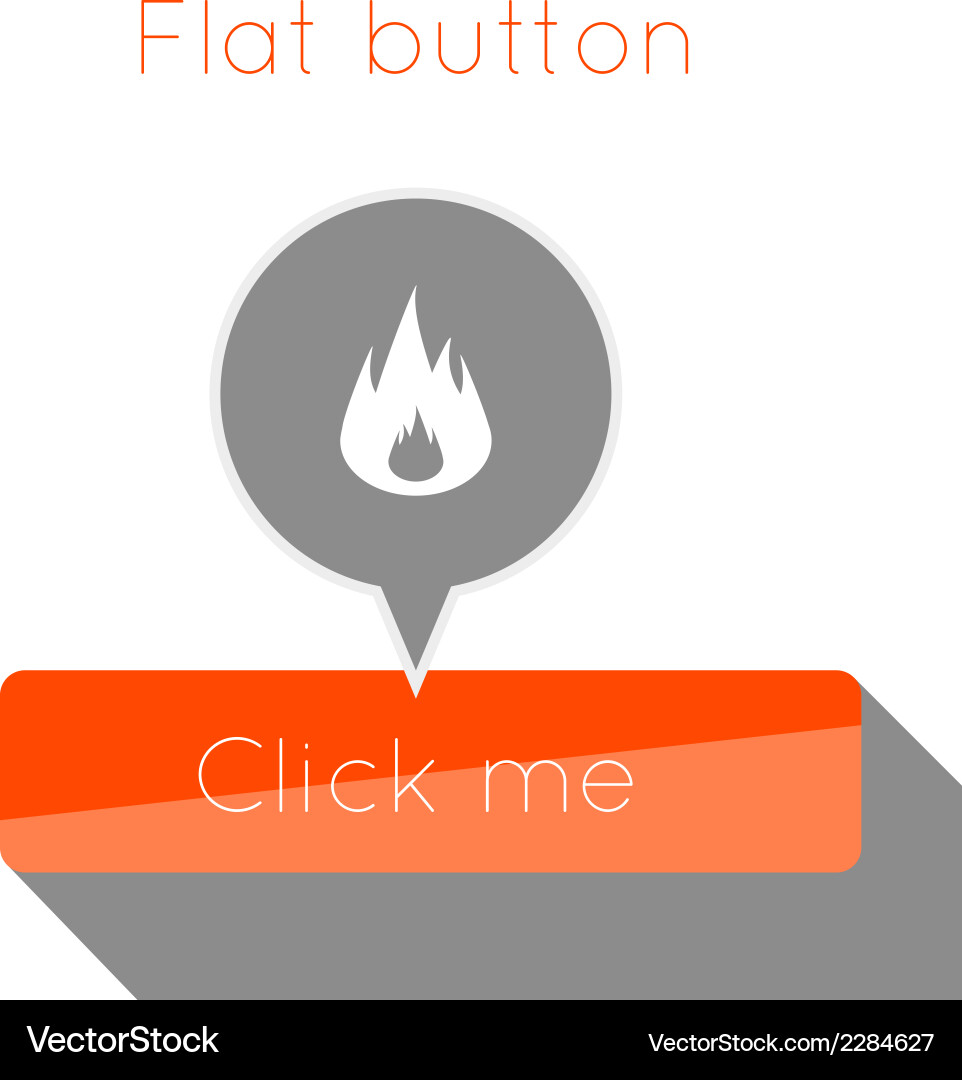 Simple flat modern button template design vector image