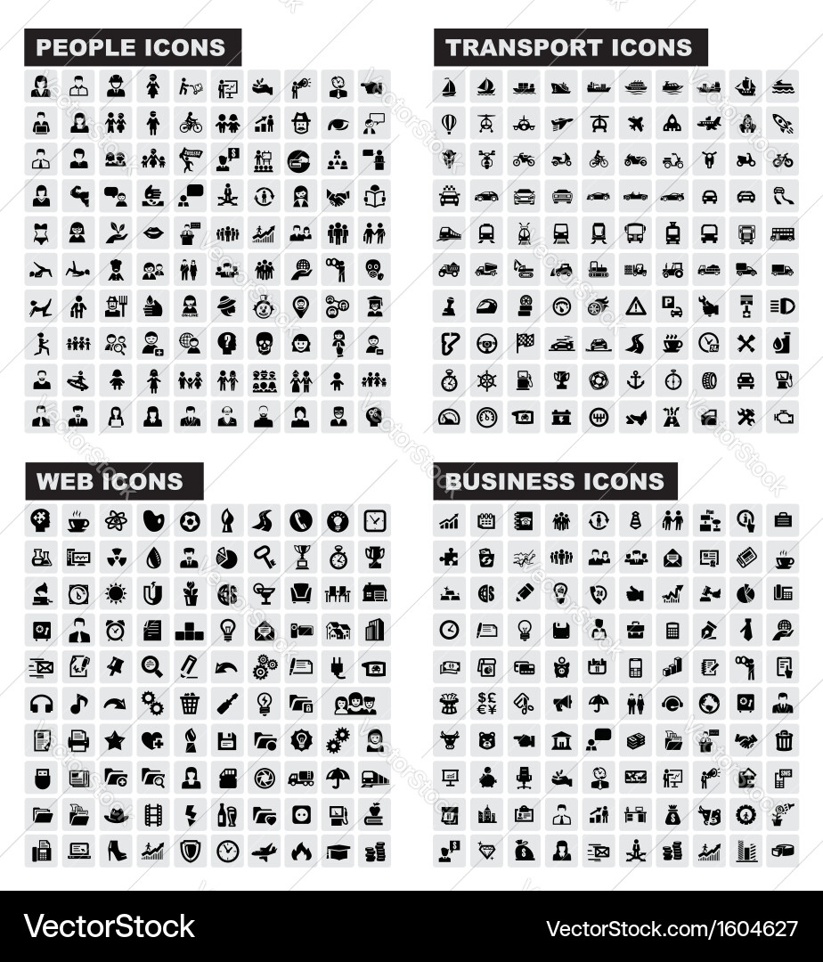 Web Icons Set - Modern Collection vector image