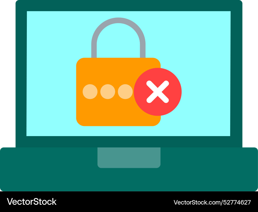 Wrong password icon design Vector Image