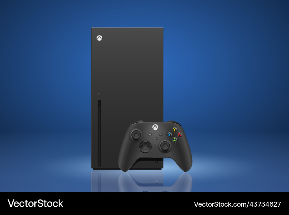 Xbox gamepad and series x game console Xbox gamepad and series x game console vector image