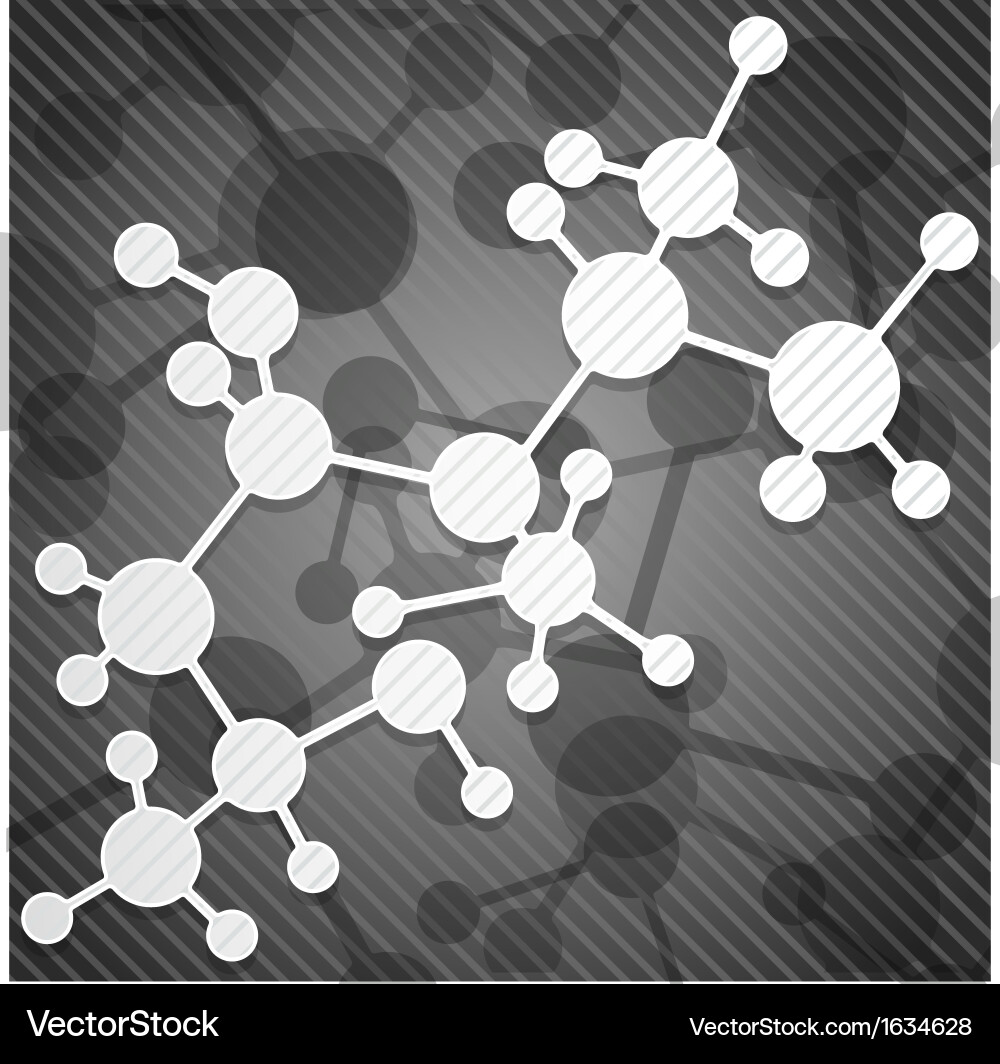Abstract background with paper molecule model Vector Image
