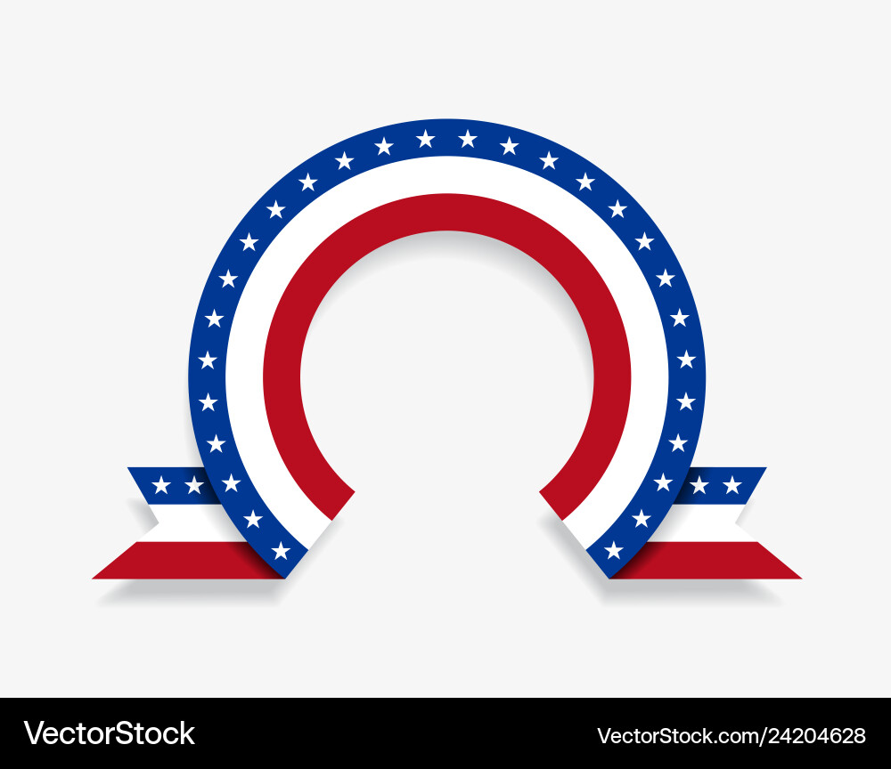 American Flag Abstract Ribbon Background vector image
