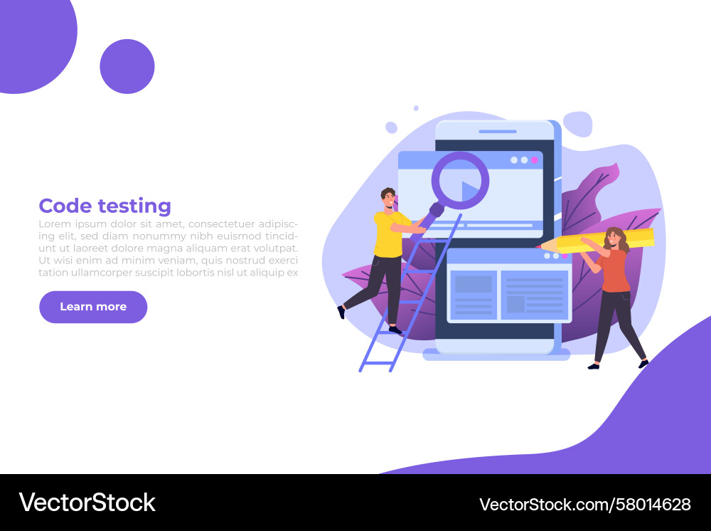 Application Testing Software Concept vector image