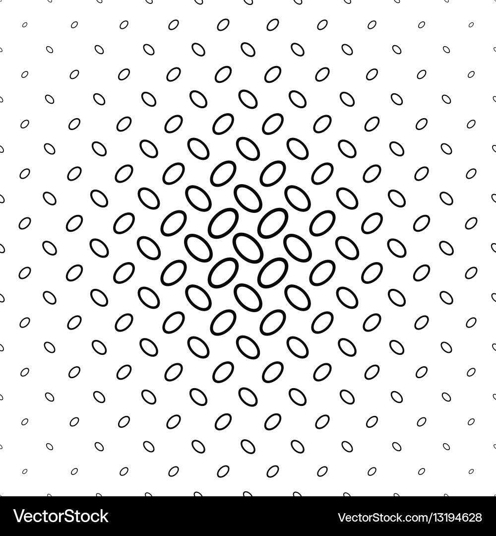 Black white diagonal ellipse pattern background vector image