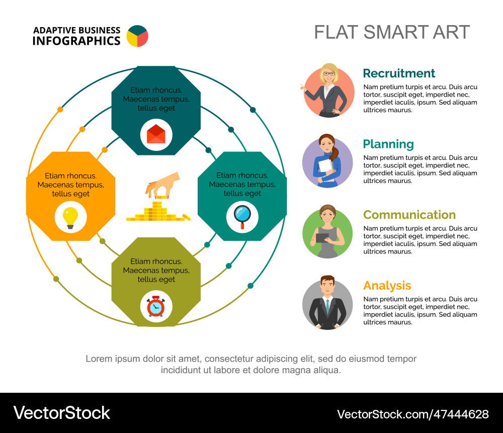Business analysis infographic template Vector Image