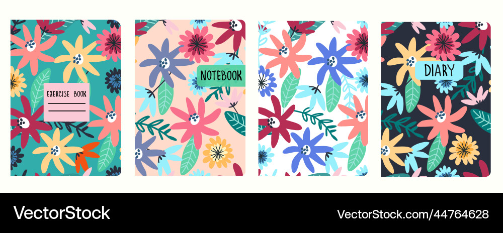 Cover page templates based on seamless patterns Vector Image