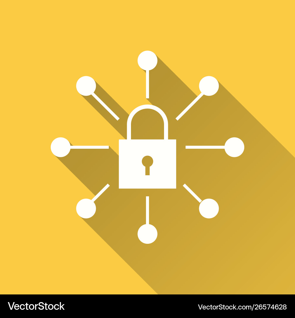 Data security - icon for graphic and web vector image