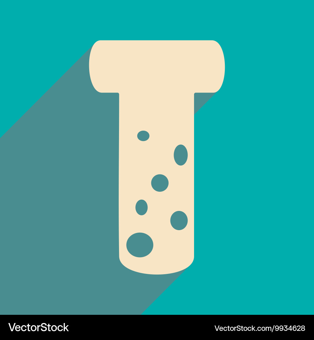 Flat with shadow icon and mobile applacation flask Vector Image