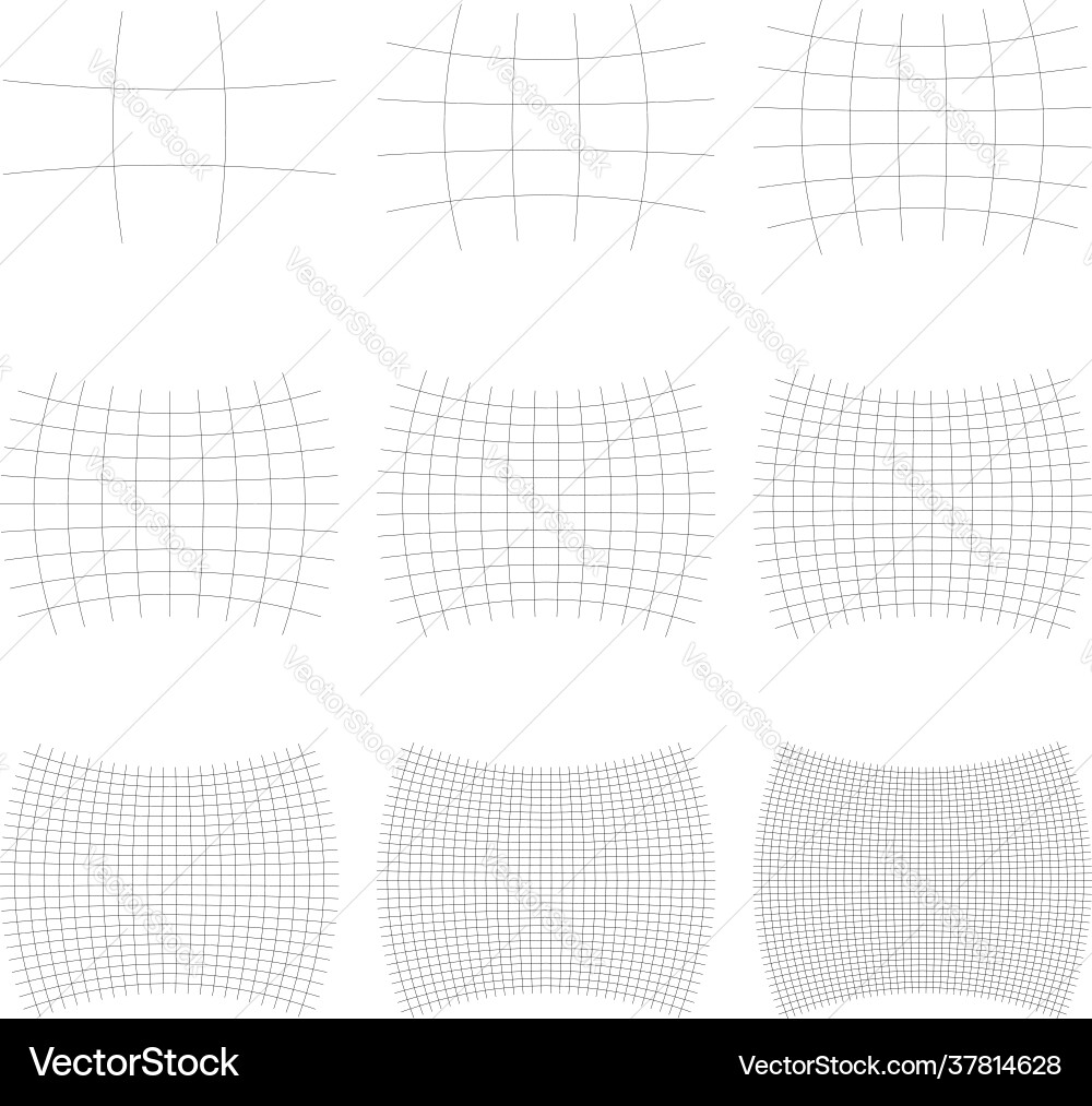 Grid mesh lattice grating with distort deform Grid mesh lattice grating with distort deform vector image
