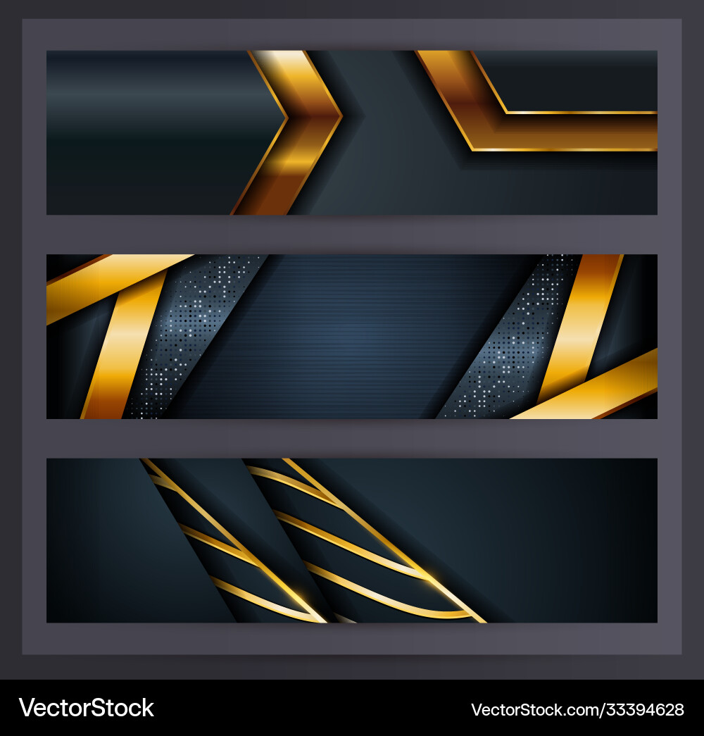 Horizontal banner set collection with various Horizontal banner set collection with various Vector Image