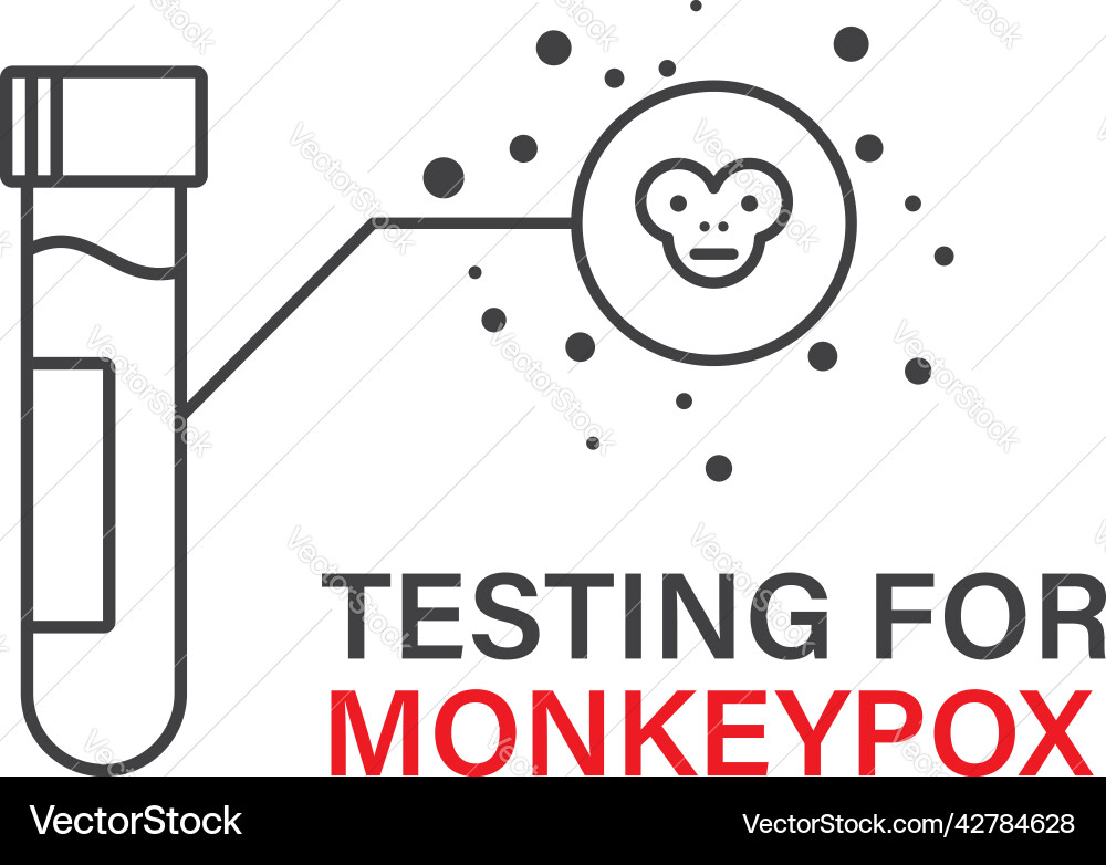 Monkeypox testing Vector Image