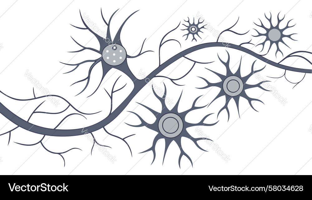 Neural Network Abstract Brain vector image