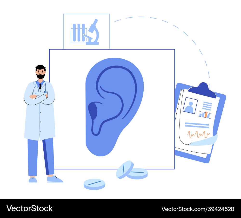 Otolaryngology clinic concept vector image