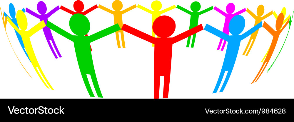 People Unity Circle Vector Image