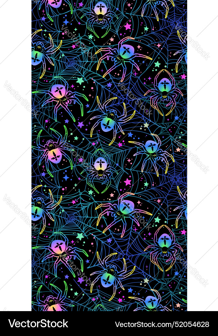 Psychedelic Spider Web Pattern vector image