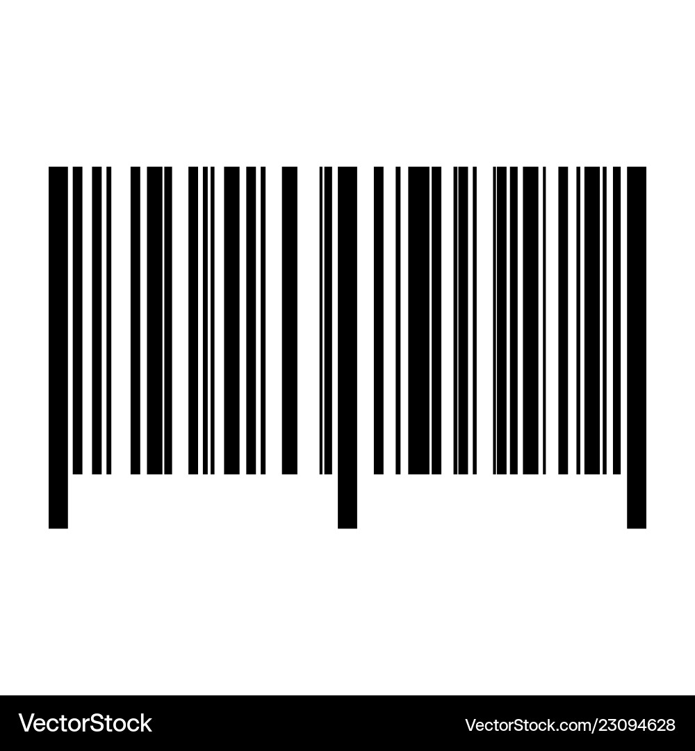 Realistic bar code icon Realistic bar code icon vector image