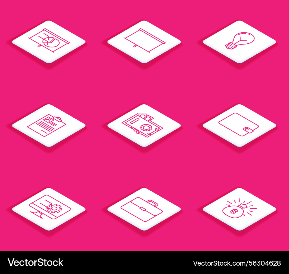Set line board with graph chart chalkboard light Vector Image