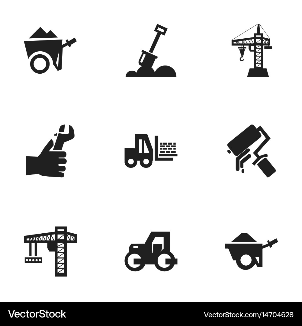 Set of 9 editable structure icons includes vector image